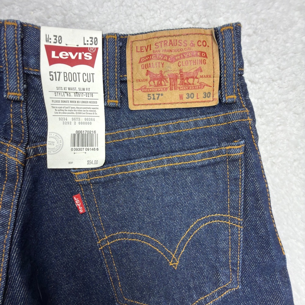 Levis 517 Boot‎ Cut Denim Jeans Mens 30x30 Blue NWT